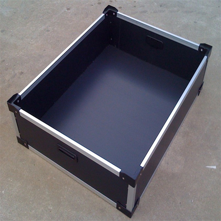 Heavy duty aluminum frame PP corrugated container anti-static