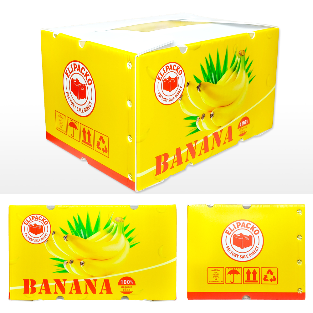 Banana corrugated plastic shipping box