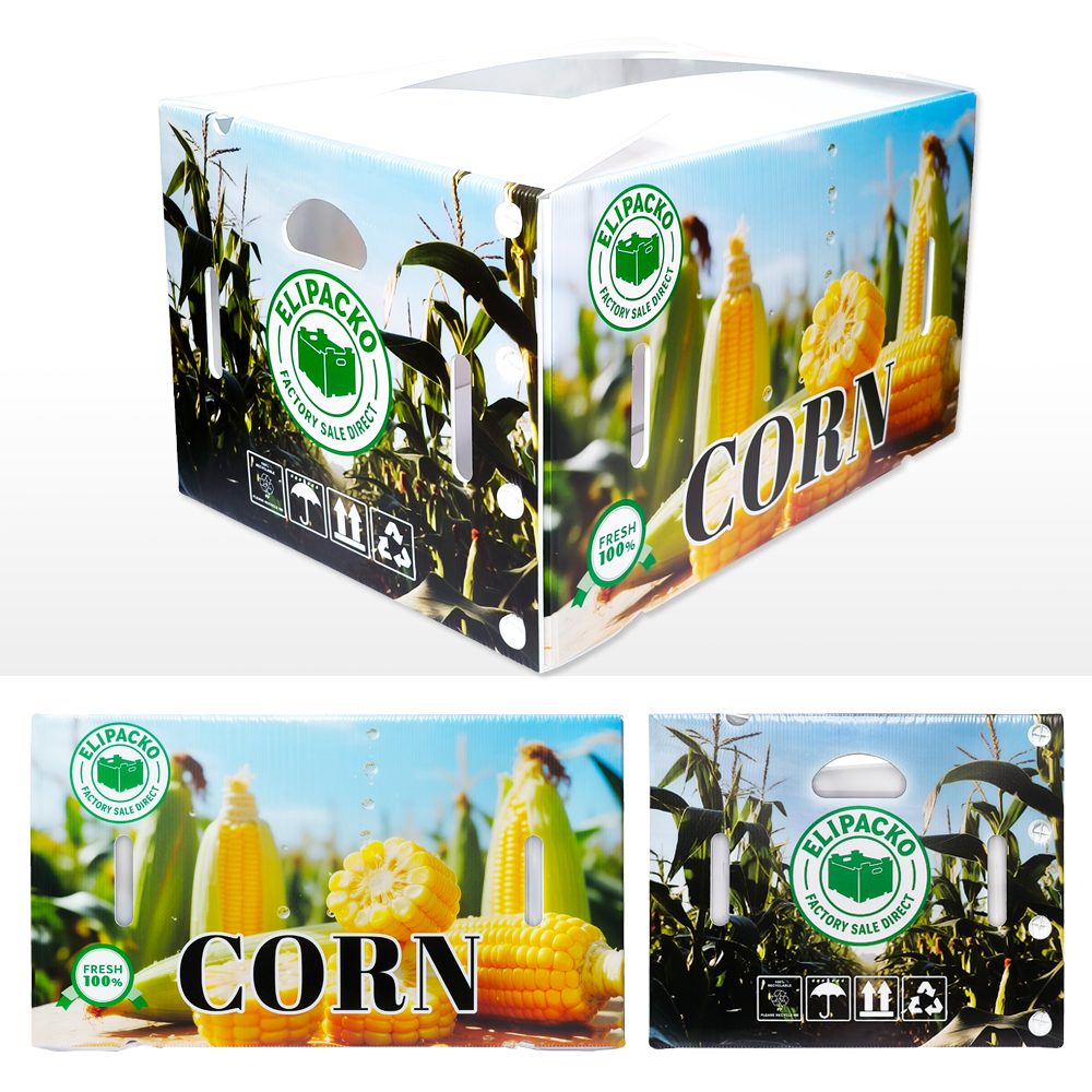 Plastic corn produce crate