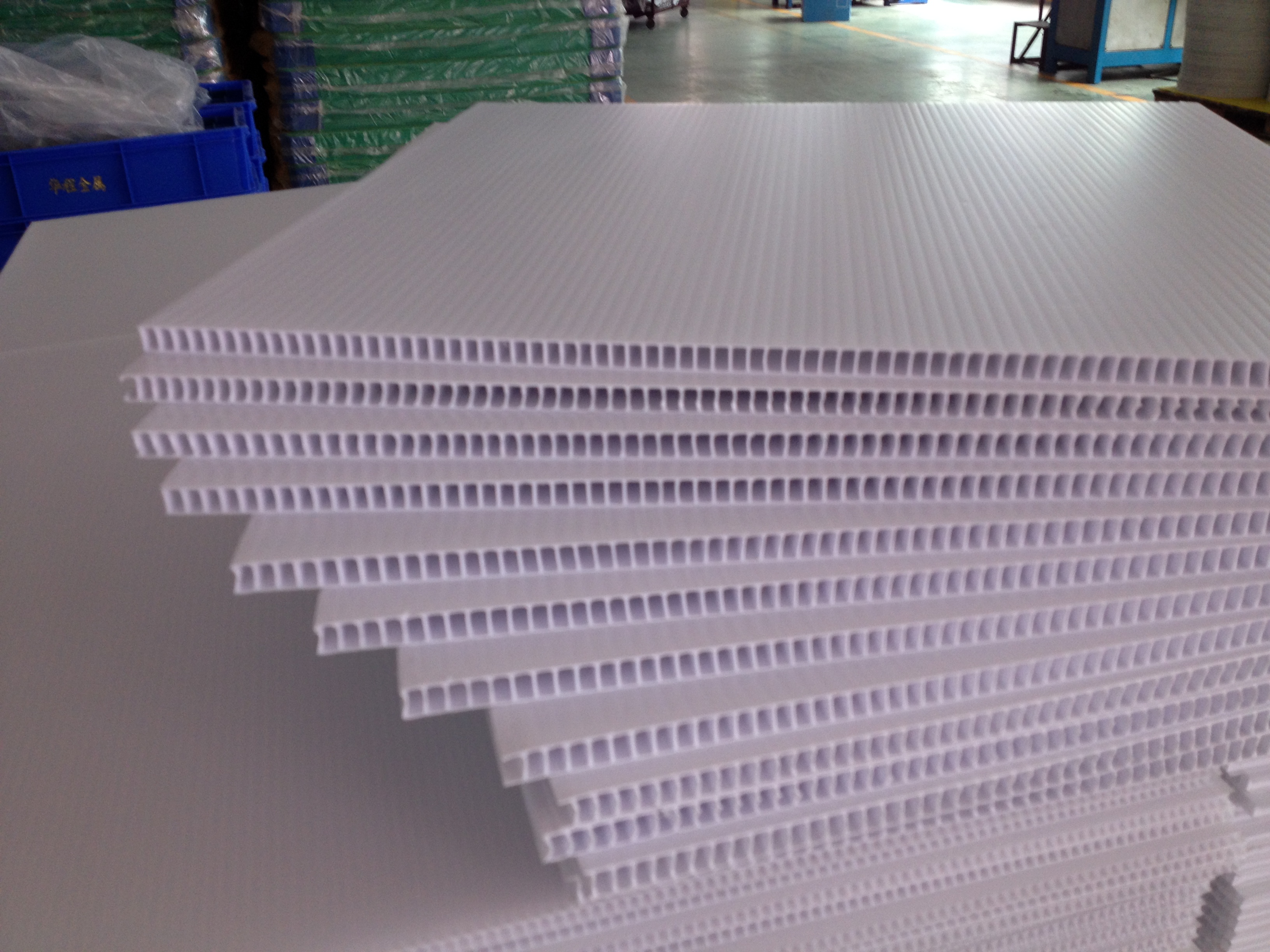 PP corrugated white sheet stack factory — Elipacko USA