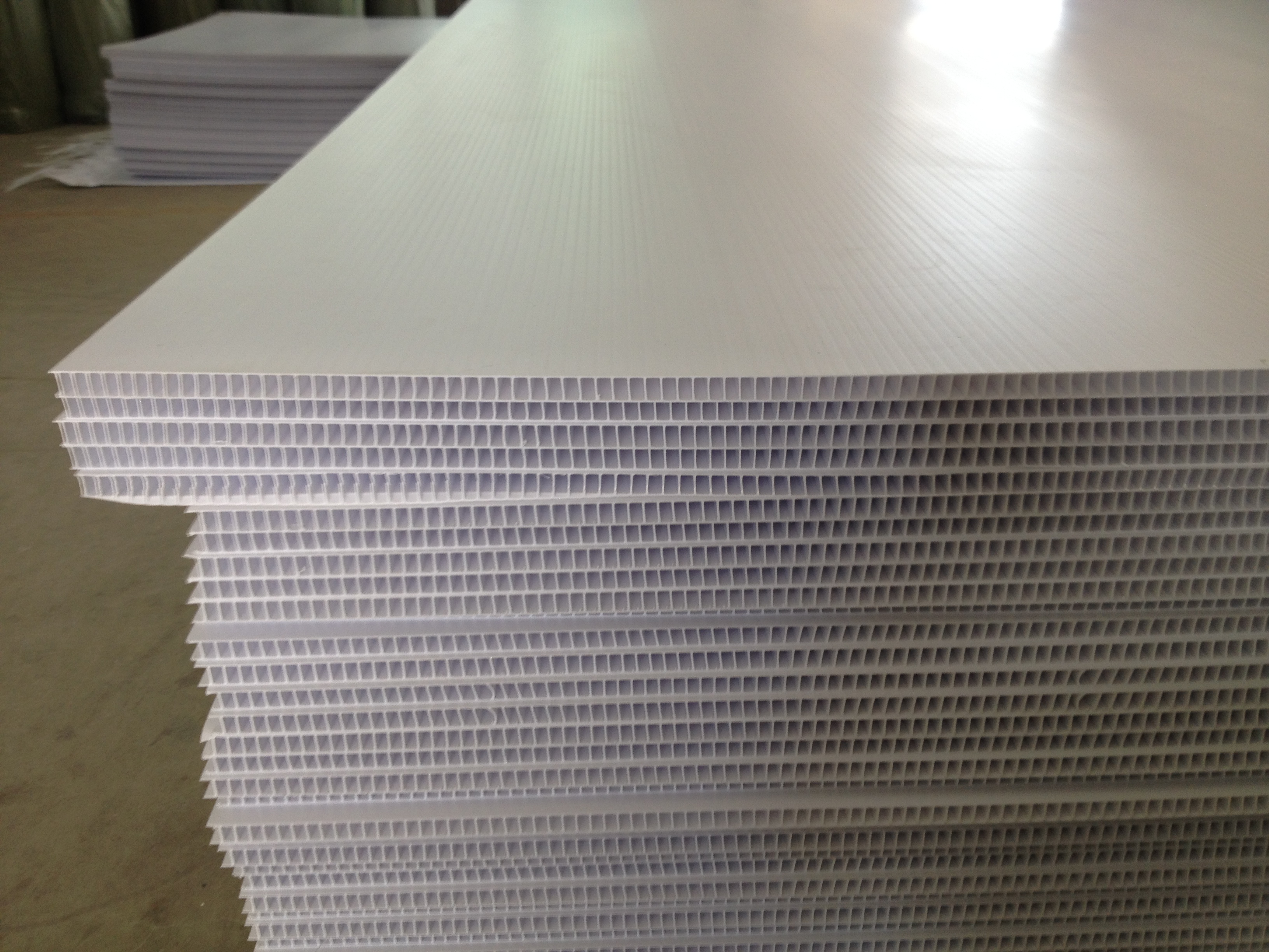PP corrugated white sheet twin-wall cross-section — Elipacko USA