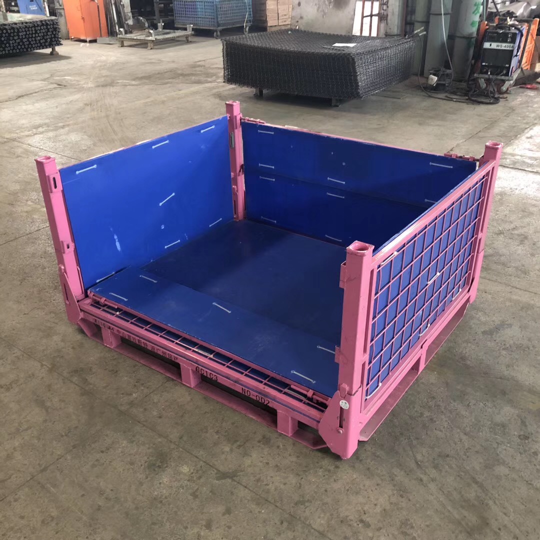 Metal stillage heavy load industrial container forklift 4-way entry